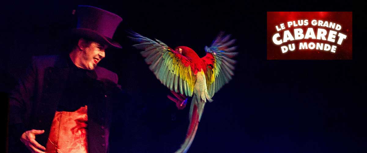 gala magic act with parrot